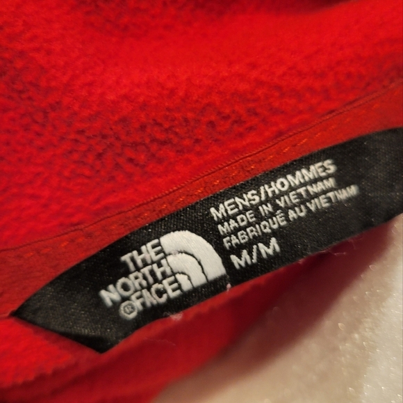 The North Face Quarter Zip Sweatshirt Red  Men's Size M - Picture 4 of 7